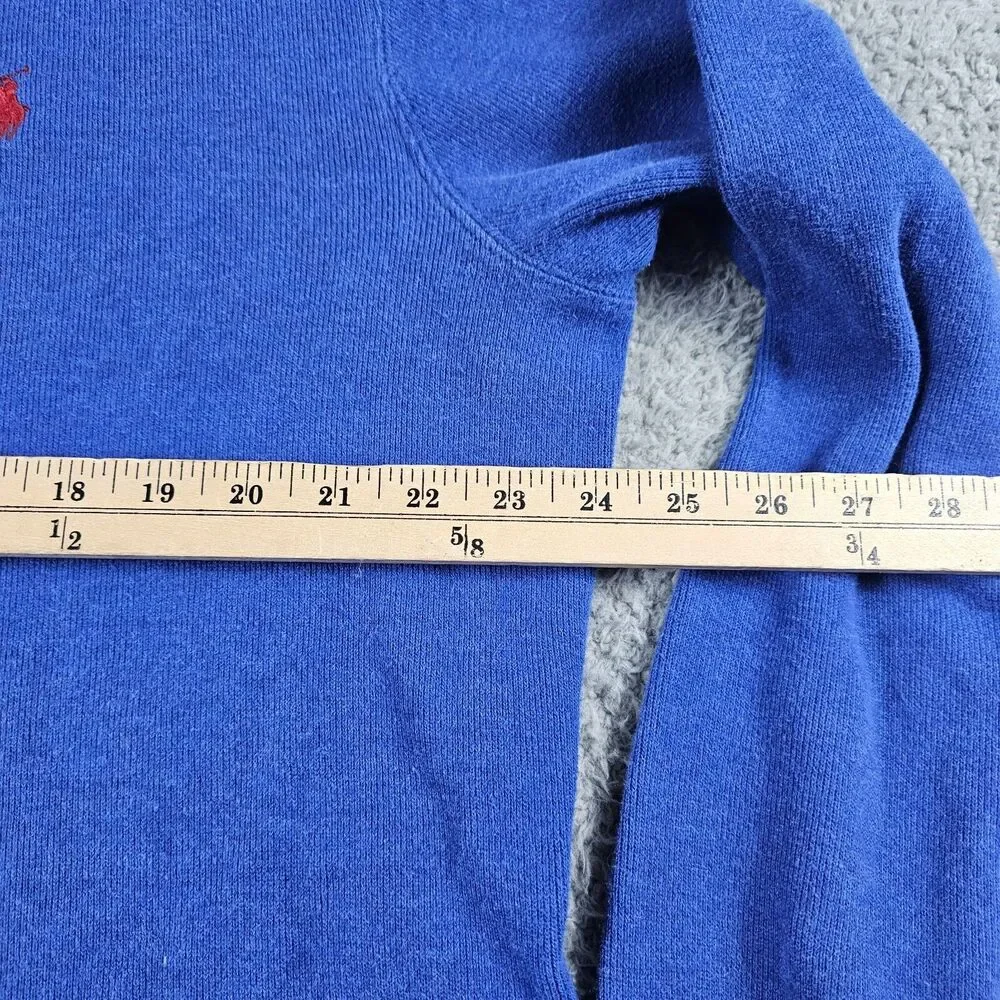 Polo Ralph Lauren Sweater Mens Large Blue 1/4 Zip Pullover Casual Golf Preppy